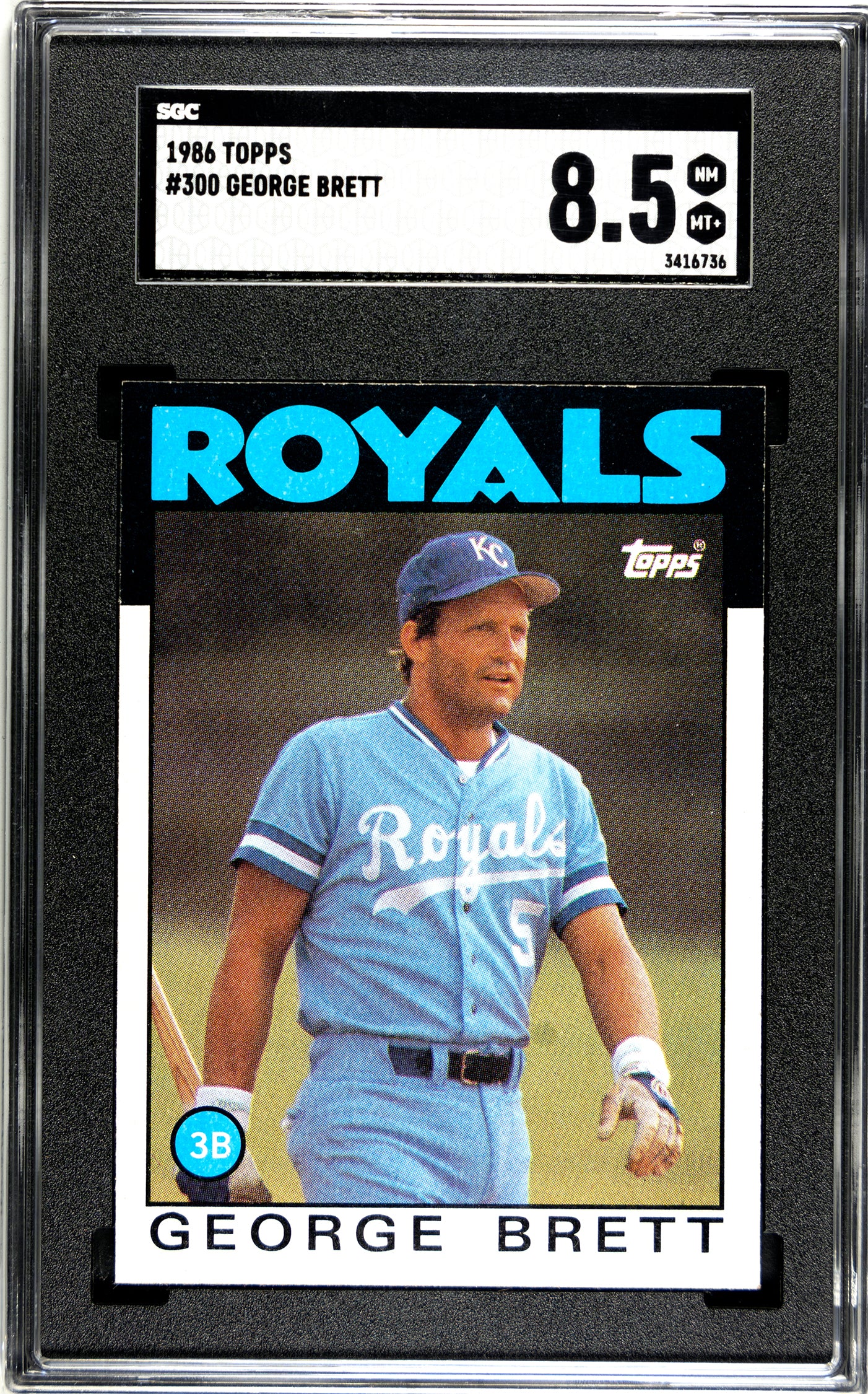SGC 8.5 1986 Topps George Brett #300