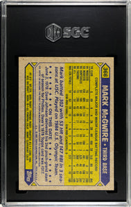 SGC 7.5 1987 Topps Mark McGwire Rookie #366
