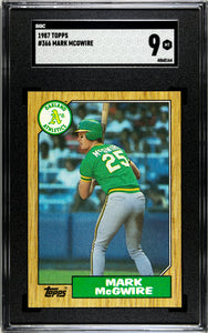SGC 9 1987 Topps Mark McGwire Rookie #366