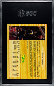 SGC 9 Chris Webber Rookie Card #1 Valuable Collectible Sports Card