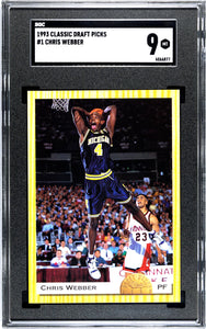 SGC 9 Chris Webber Rookie Card #1 Valuable Collectible Sports Card