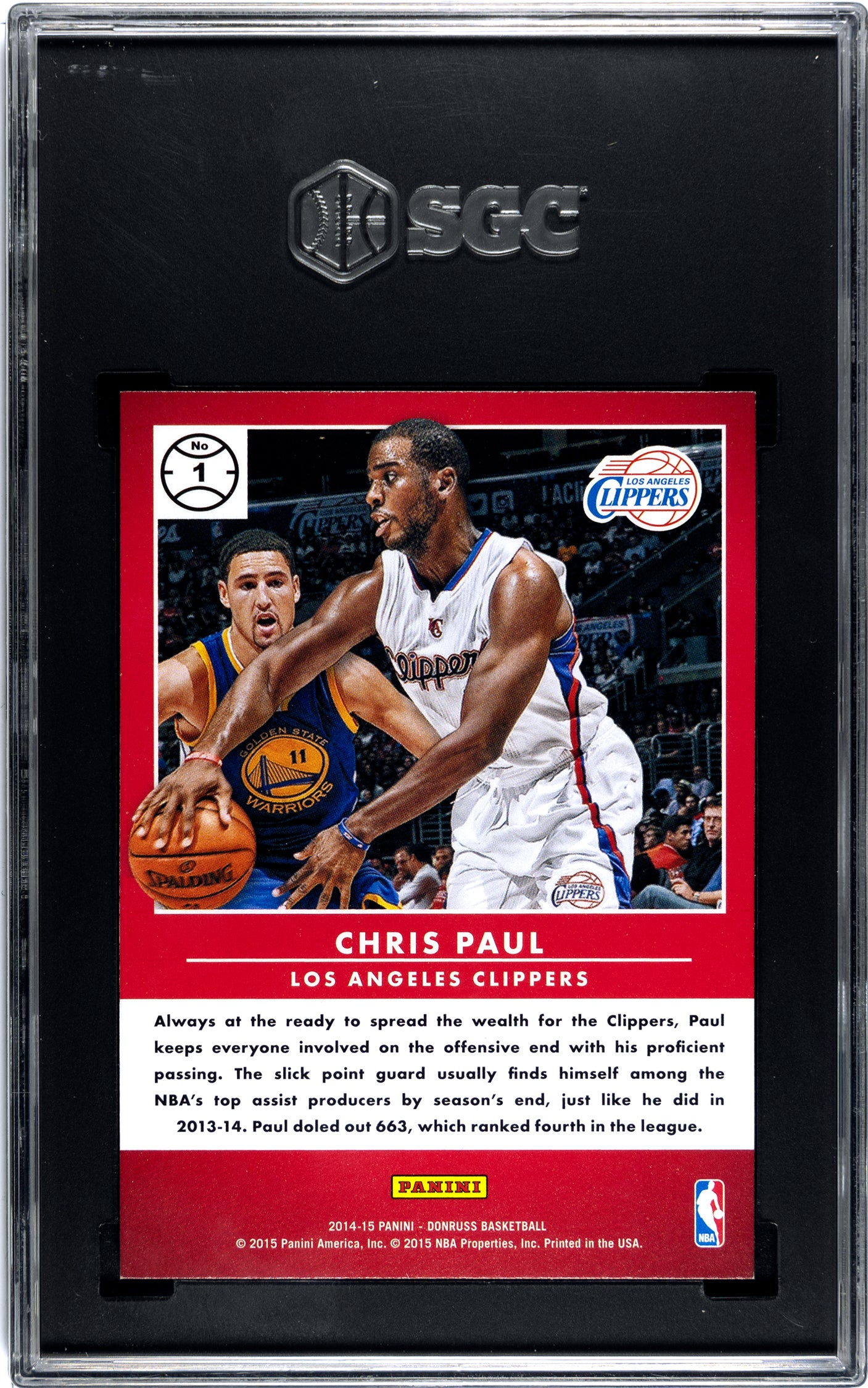 SGC 9.5 Chris Paul 2014 Swirlorama #1 Valuable Collectible Sports Card