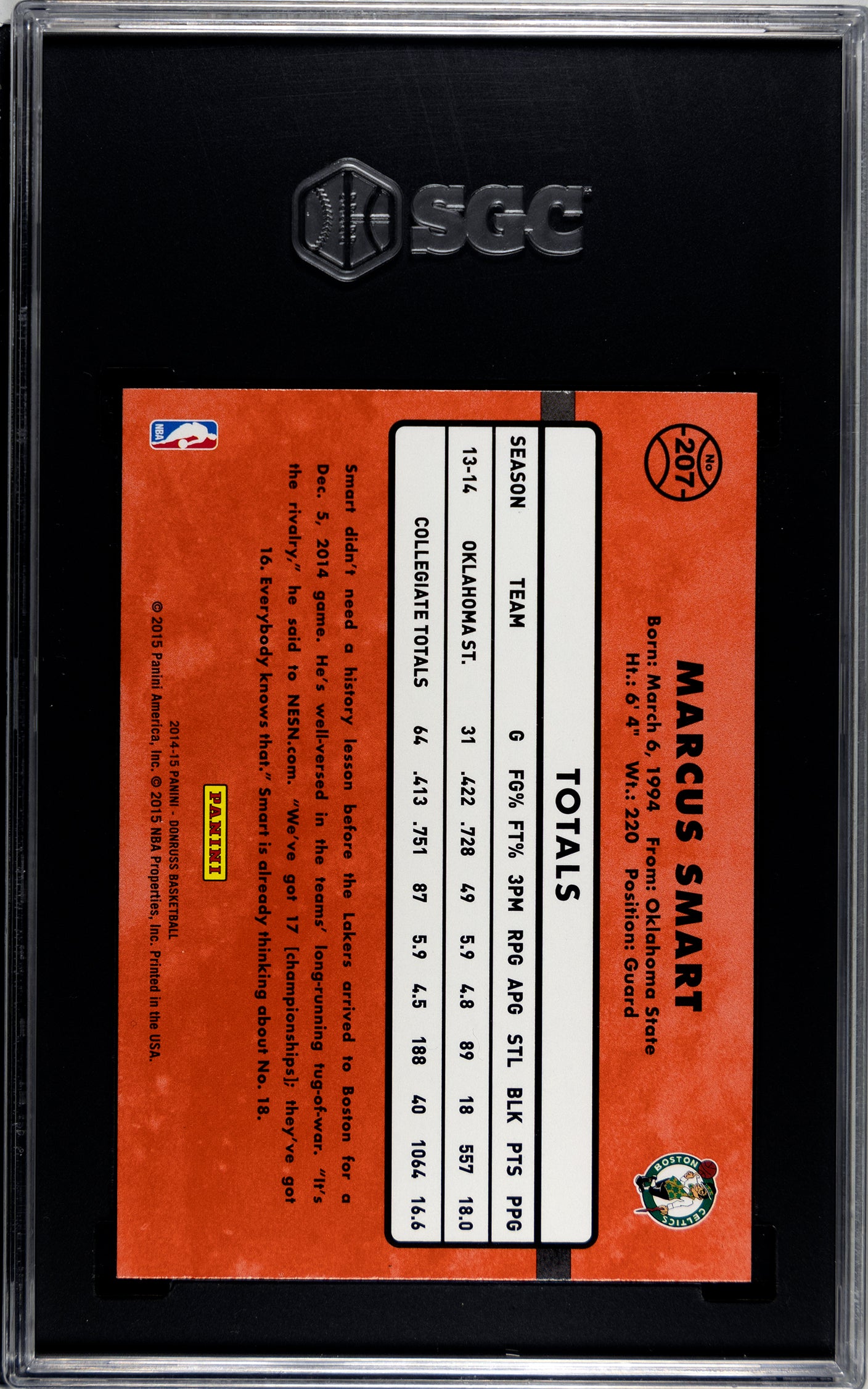 SGC 10 Marcus Smart Rated Rookie #207