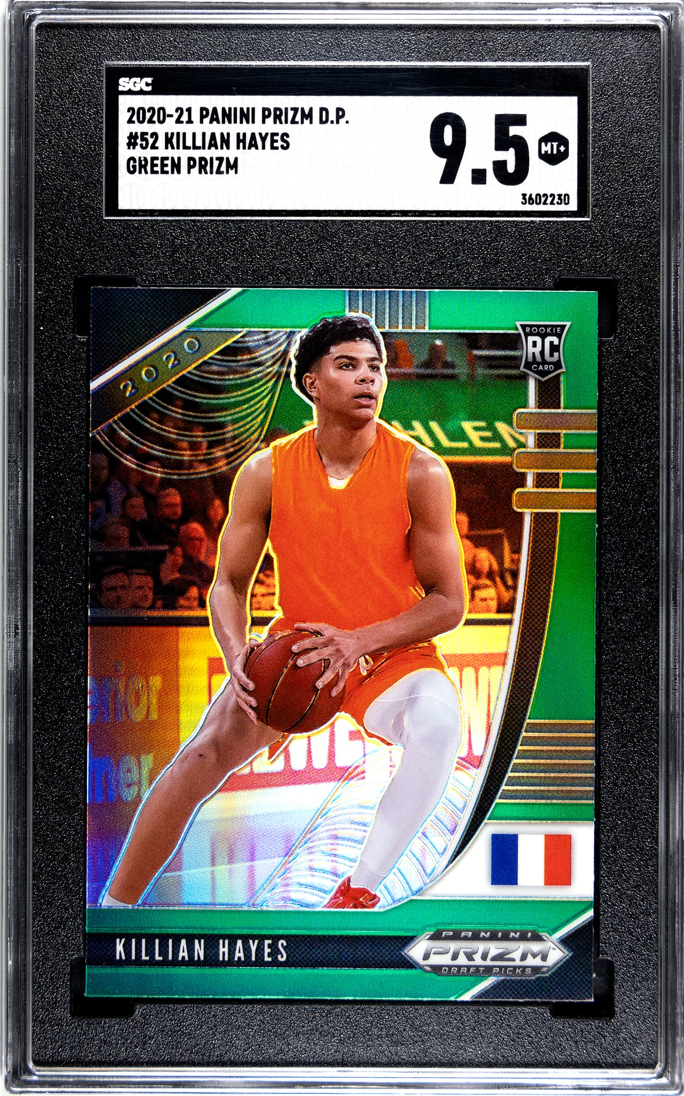 SGC 9.5 Killian Hayes Green Prizm D.P. #52