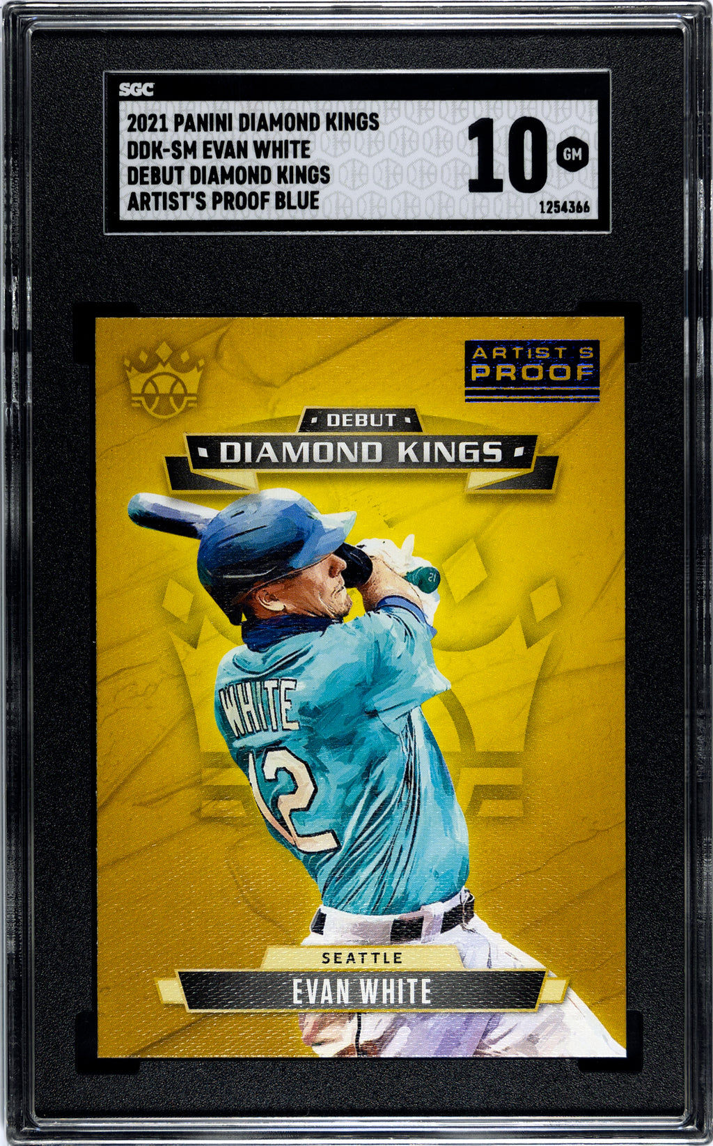 SGC 10 Evan White Rookie Card (Diamond Kings) Front Valuable Collectible