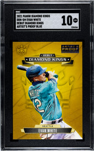 SGC 10 Evan White Rookie Card (Diamond Kings) Front Valuable Collectible