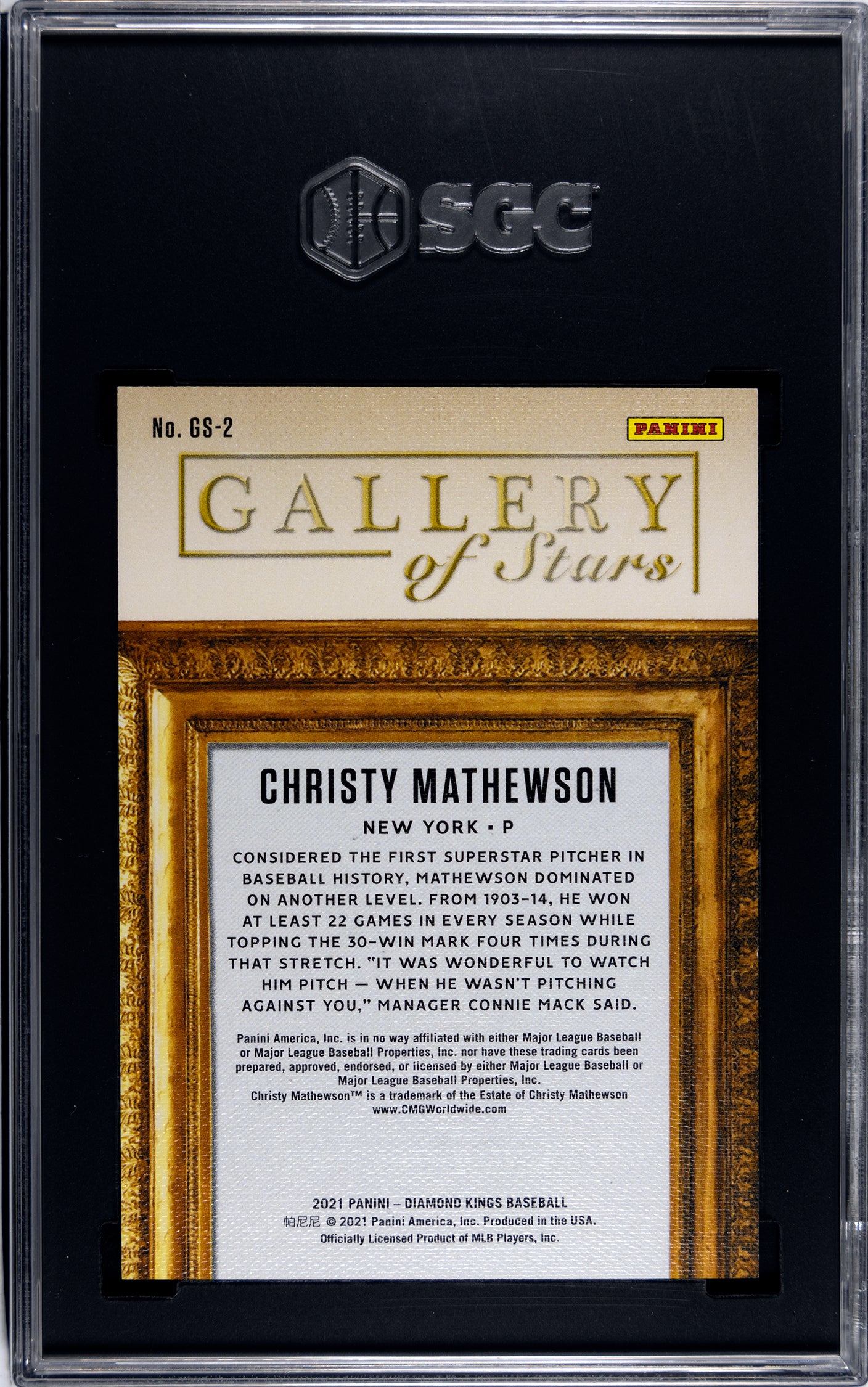 SGC 10 Christy Mathewson Silver /25 #GS-2