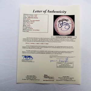Boston Red Sox 4 Player Signed Baseball w/ JSA LOA Valuable Collectible Letter of Authenticity